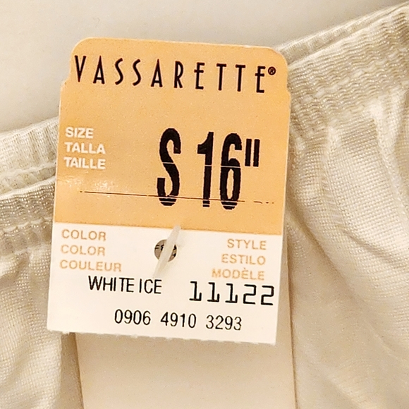 NWT Vintage Vassarette White Nylon Mini Half Slip Lingerie Small S 16" #111-22 - Picture 3 of 9